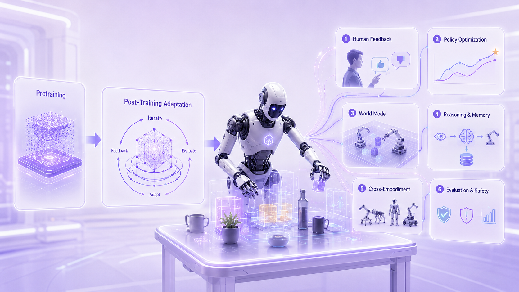 RoboPAD workshop teaser: post-training adaptation pipeline for robot foundation models